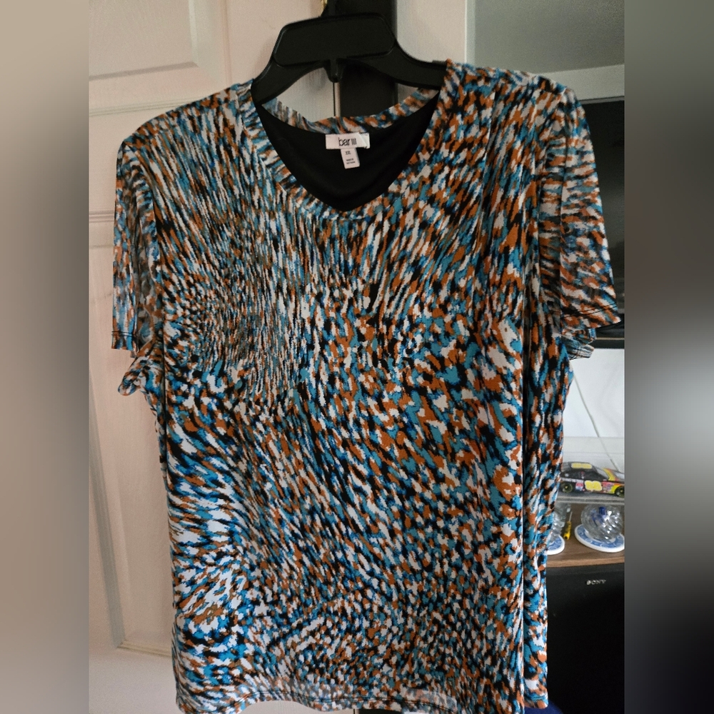 Bar III Multicolor Patterned Women's Top